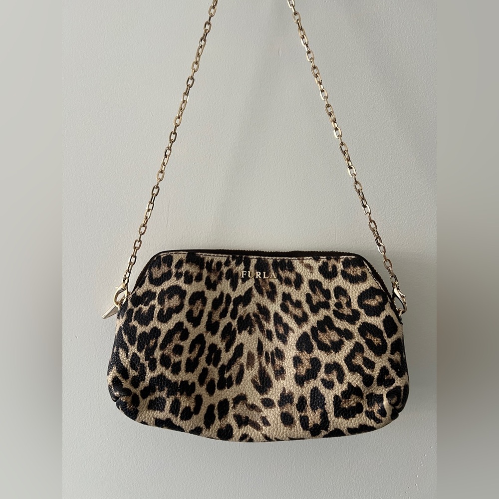 Furla Leopard print shoulder bag